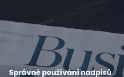 Správné používání nadpisů H1- H6